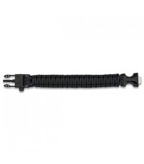 Pulsera Paracord C/Pedernal Negra