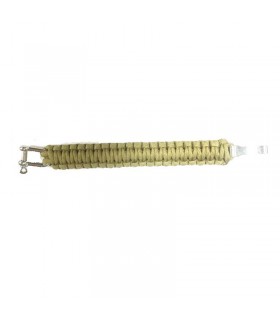 Paracord Bracelet Steel Closure Tan
