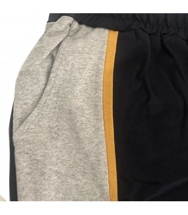 Pantalón deportivo corto Navy - Gris - Amarillo