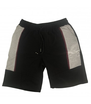 Pantalón deportivo corto Negro - Burdeos - Gris