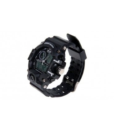 Reloj Táctico Analógico y Digital Negro